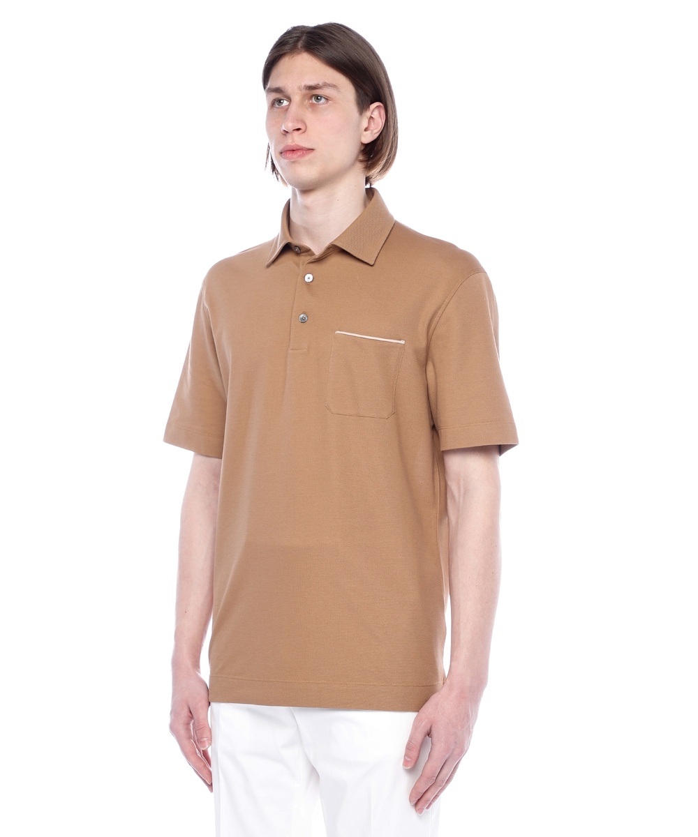 Shop Zegna Short-sleeved Polo Shirt In Brown
