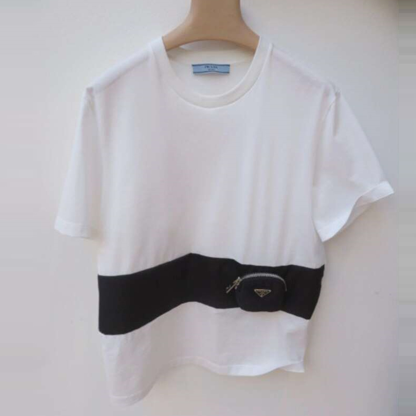 Prada Zip Pocket T-shirt In White