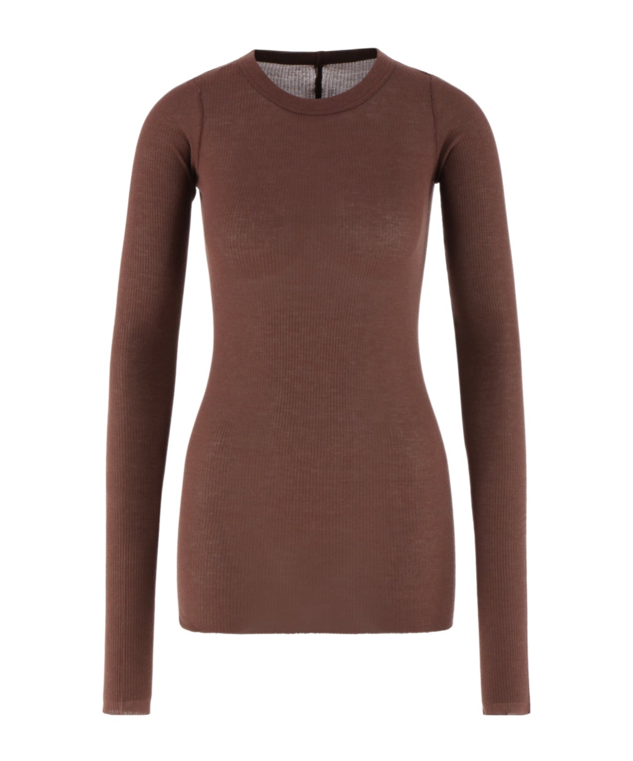 Rick Owens Crew-neck Ribbed T-shirt In Red
