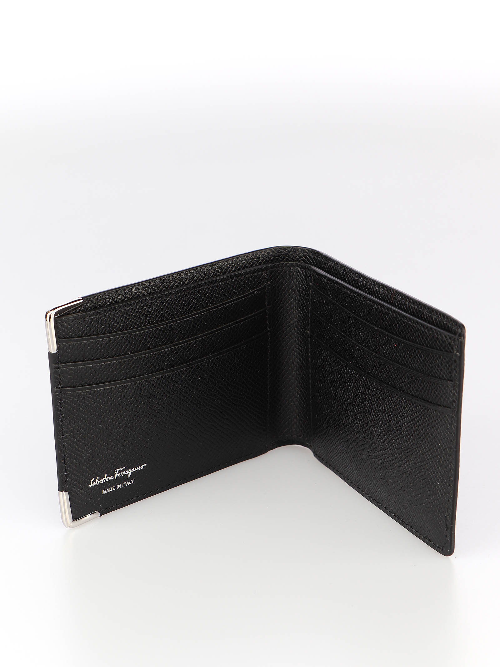 Ferragamo Embellished Wallet In Black