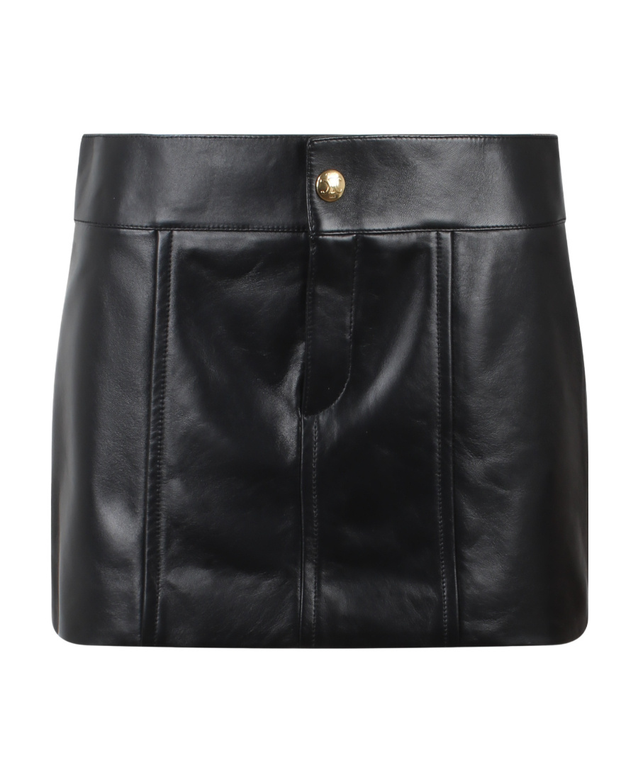 Celine Button Opening And Closing Skirt In Black