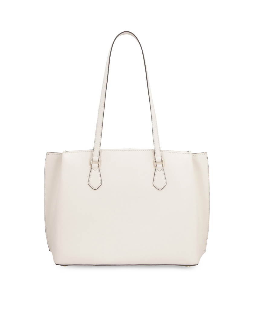 Michael Michael Kors Logo Plaque Top Handle Bag In White