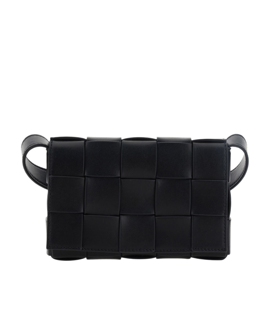 Bottega Veneta Small Cassette Crossbody Bag In Black