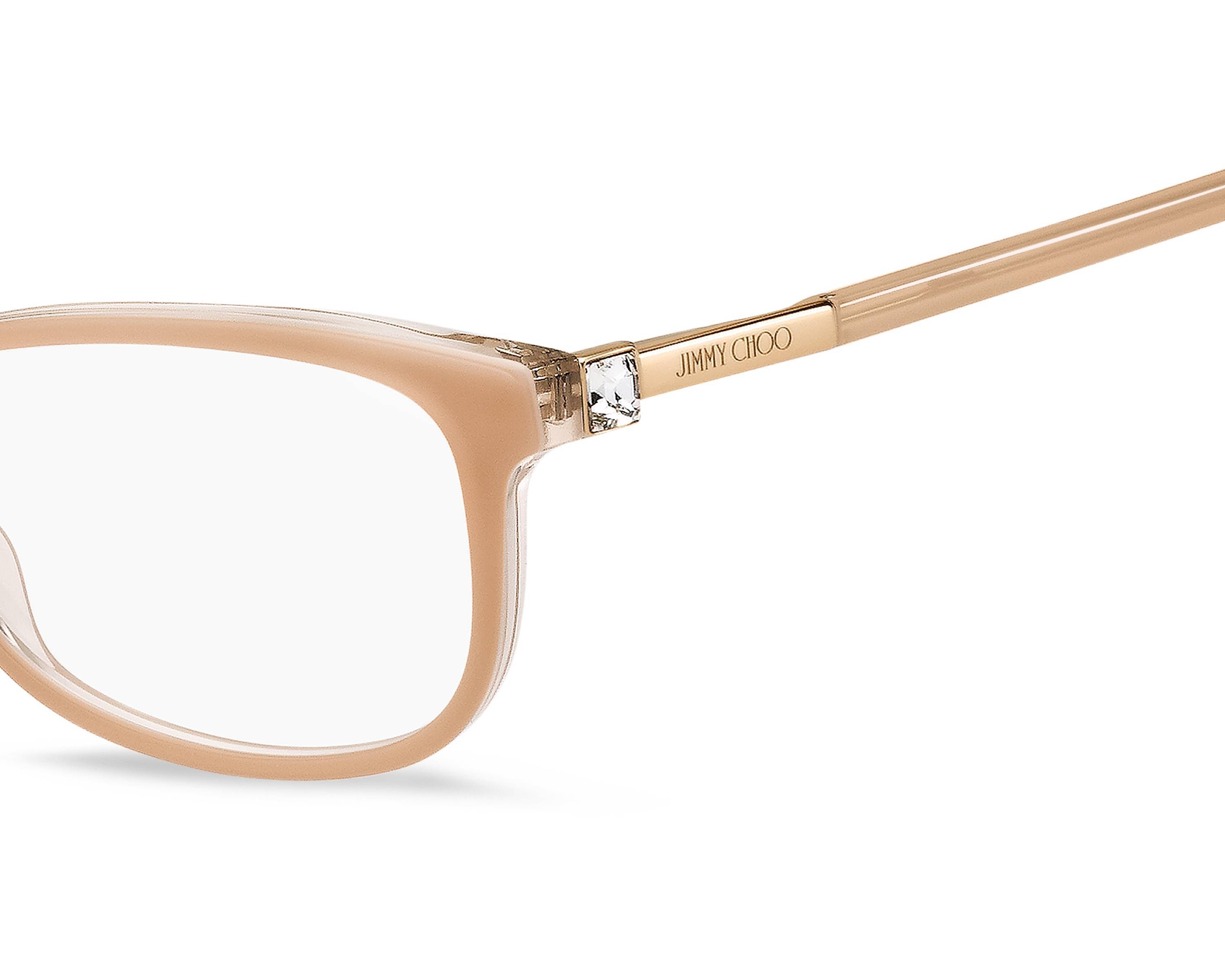 Jimmy Choo Eyewear Rectangular Frame Glasses In White