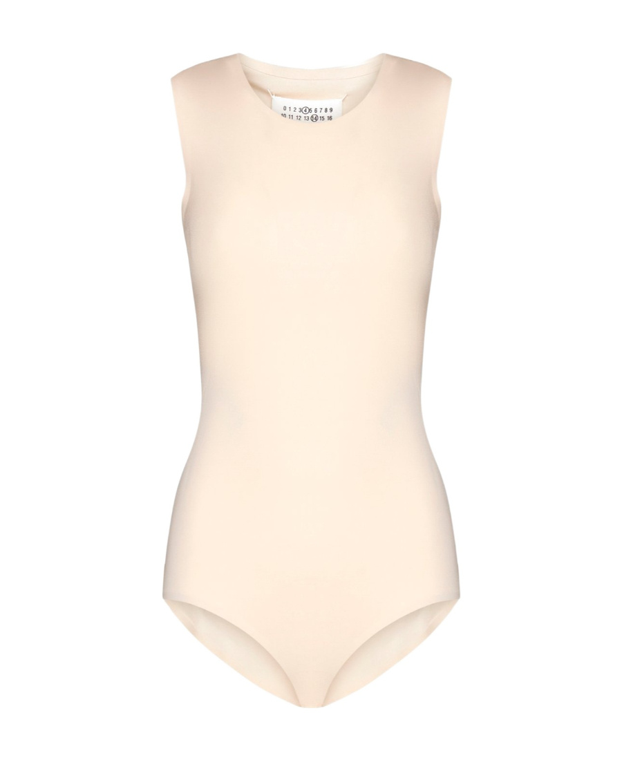 Maison Margiela Four-stitch Sleeveless Bodysuit In White