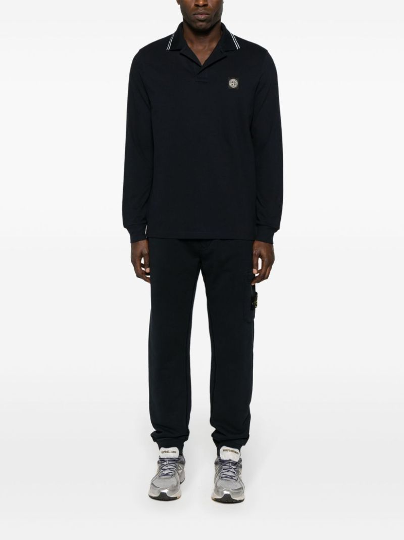 Stone Island Shearling And Suede Cargo Trousers In Blue