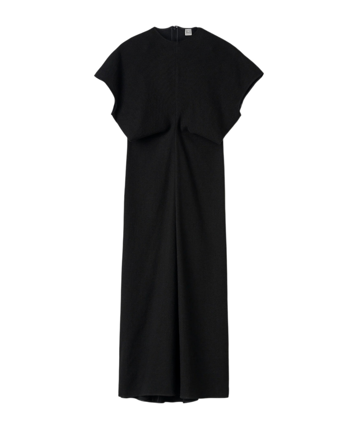 Totême Toteme Black Woven Dress With Loose Waist