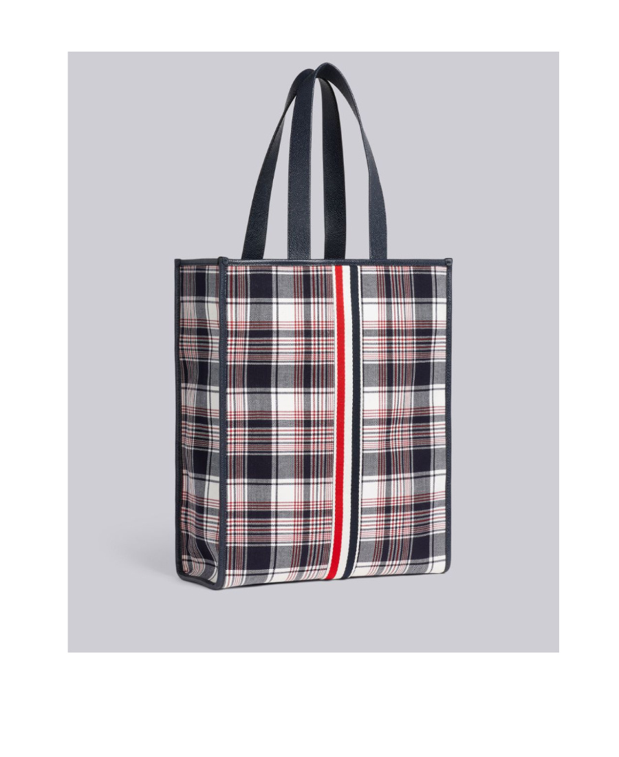 Thom Browne Vertical Rwb-webbing Stripe Tote Bag In Multicolor