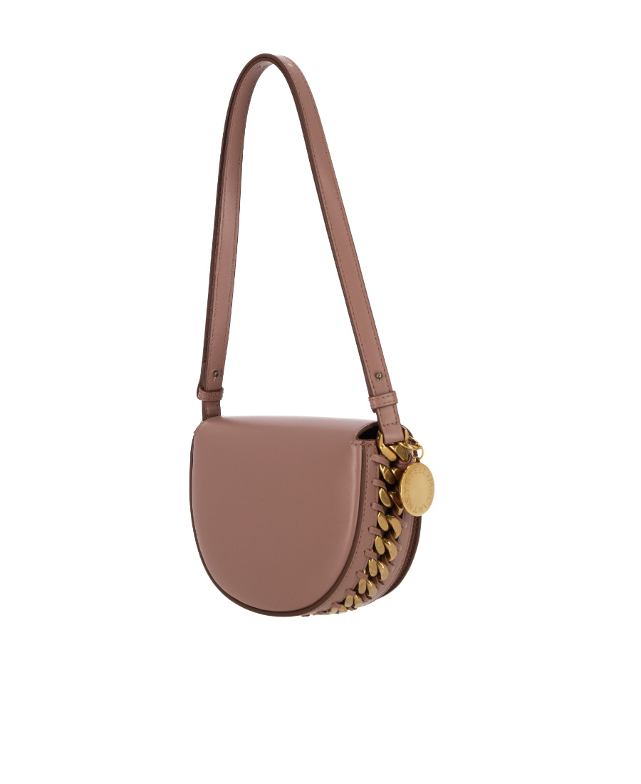 Stella Mccartney Small Frayme Flap Shoulder Bag In Brown