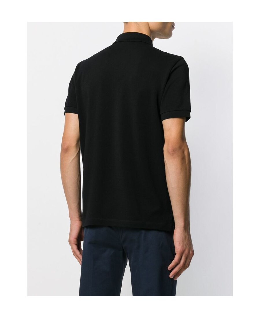 Fendi Black Piqué Polo Shirt In Black