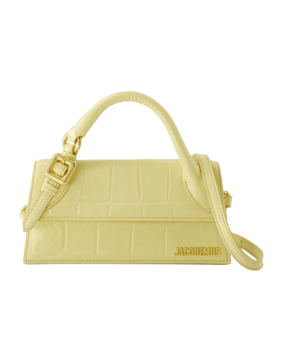 Jacquemus Lettering Detail Shoulder Bag In Yellow