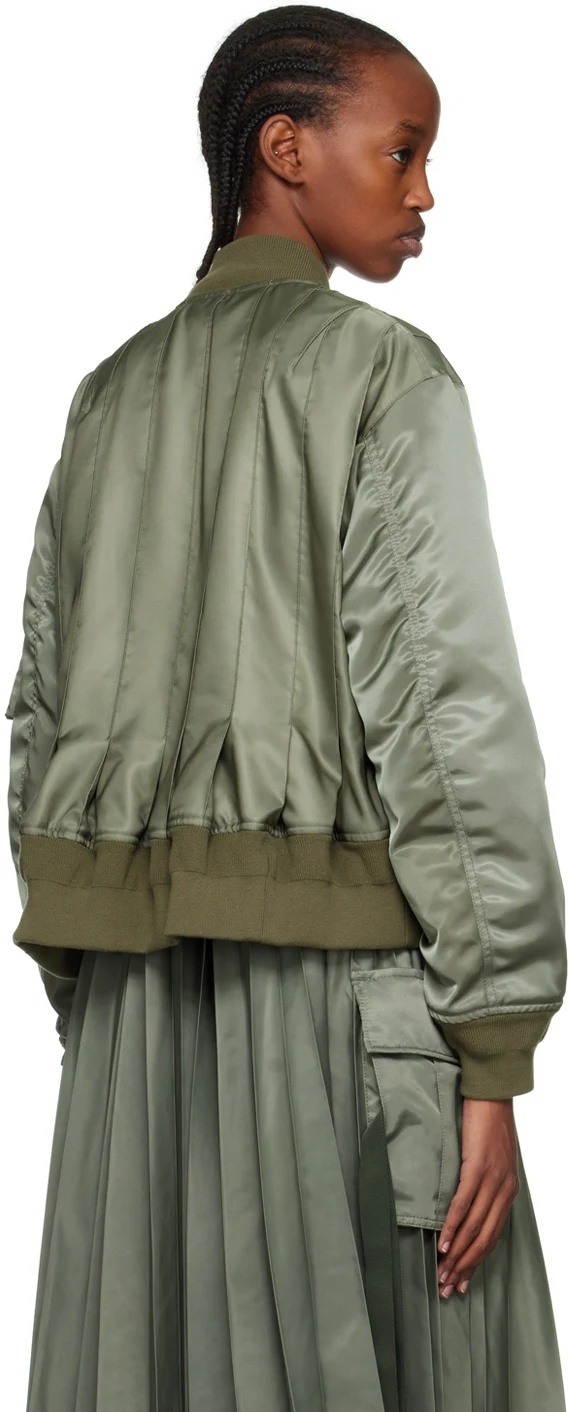 SACAI SATIN-FINISH BOMBER JACKET