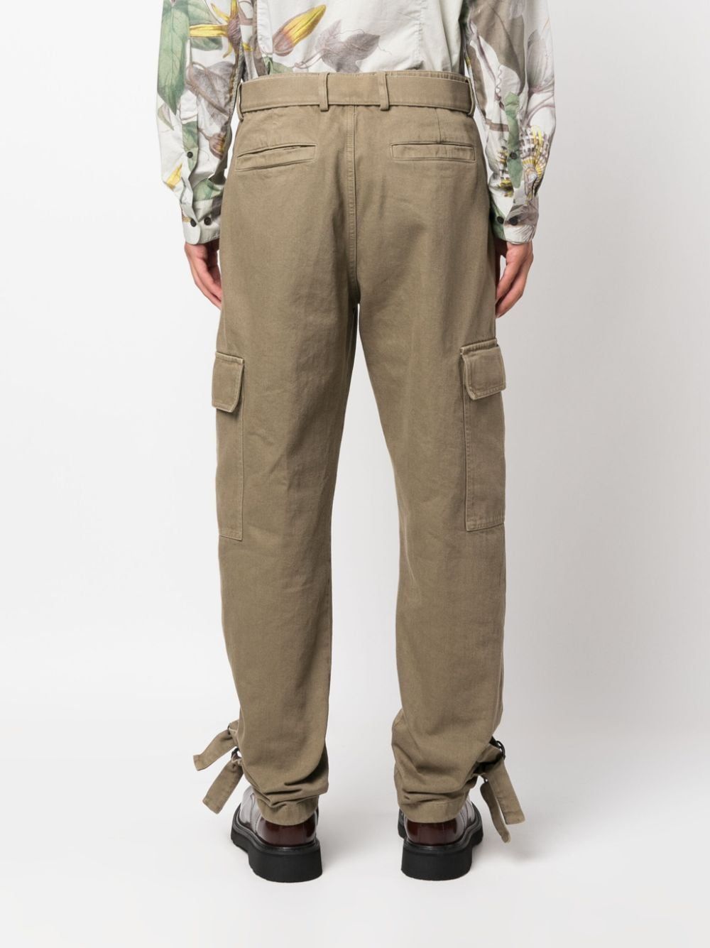 Dries Van Noten Belt Ring Casual Pants In Brown