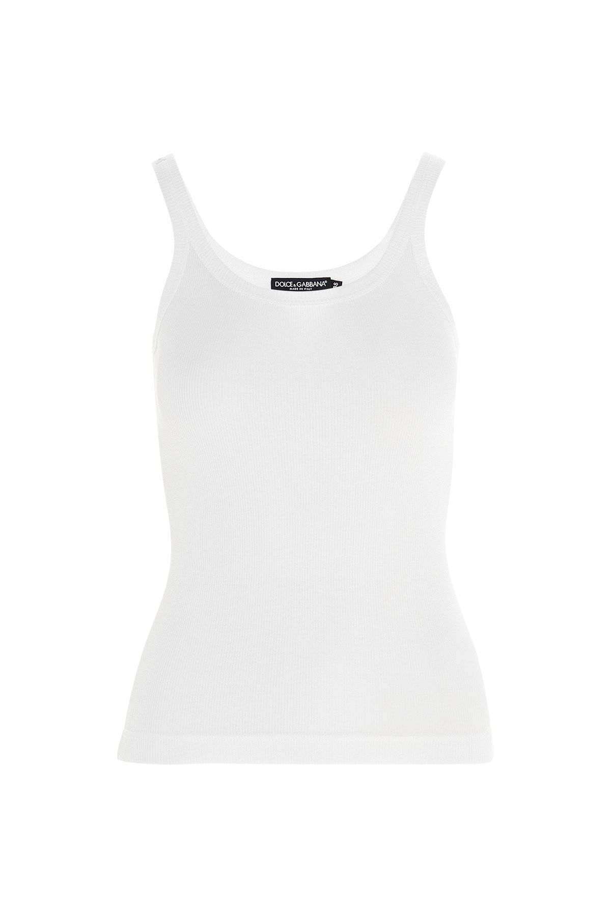 Dolce & Gabbana Ribbed Tank Top In White
