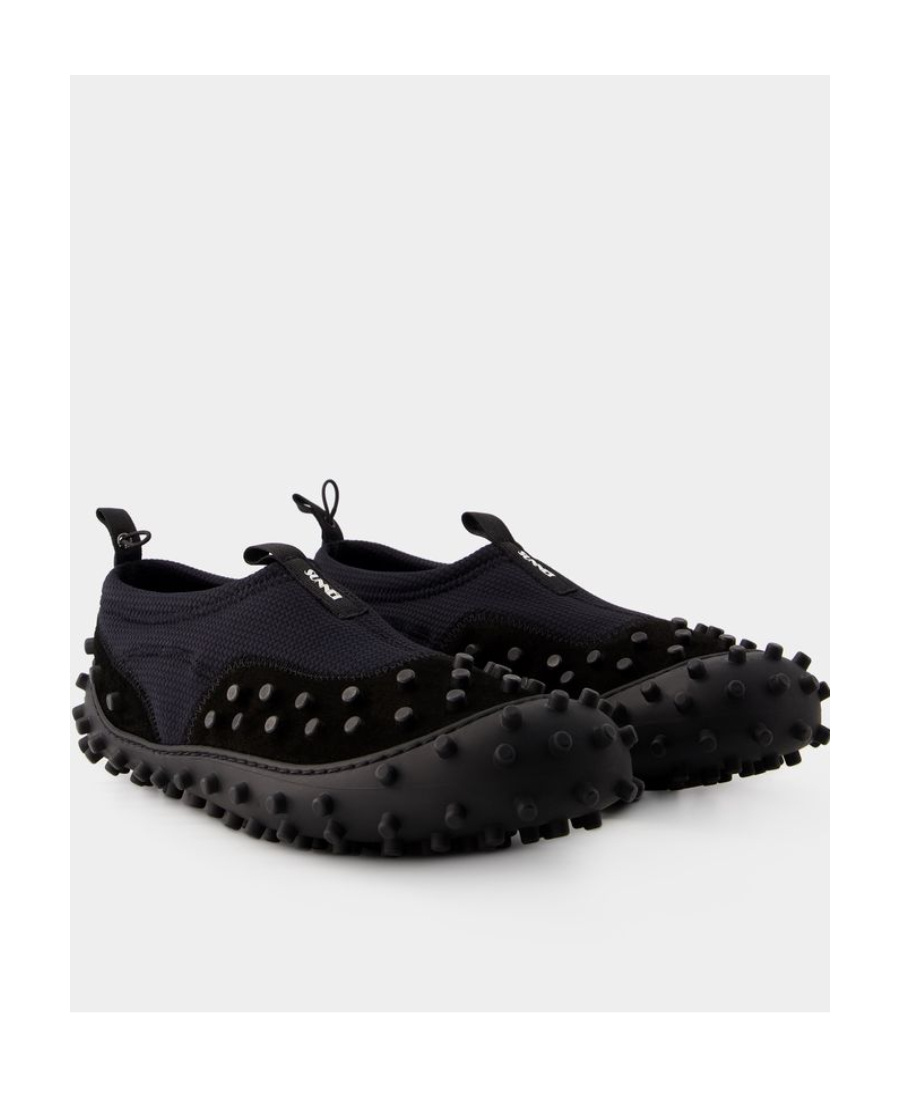 Sunnei Studded Slip-on Sneakers In Black