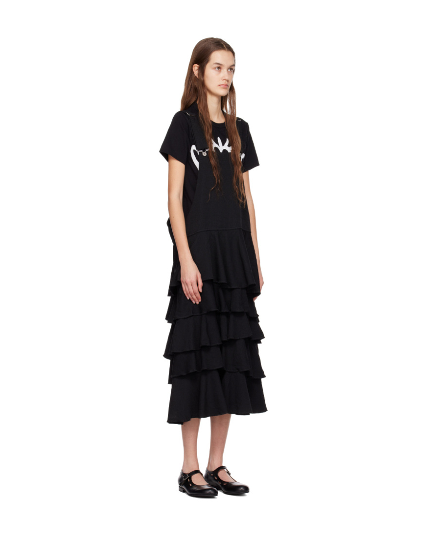 Comme Des Garçons Lotus Leaf Edge Dress In Black