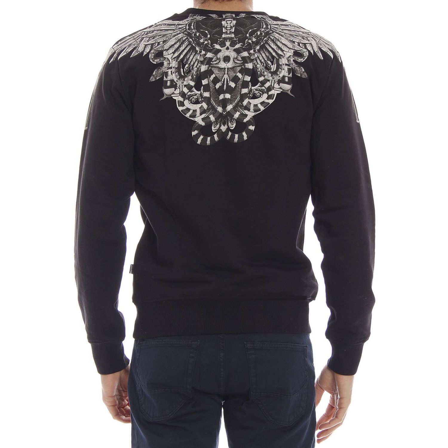 Just Cavalli Printed Sweater In Black