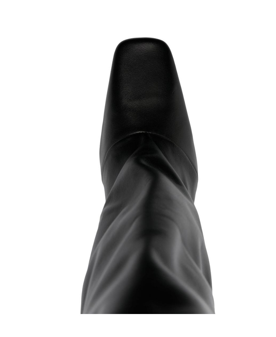 Coperni Bridge 85mm Leather Knee-high Boots In Black