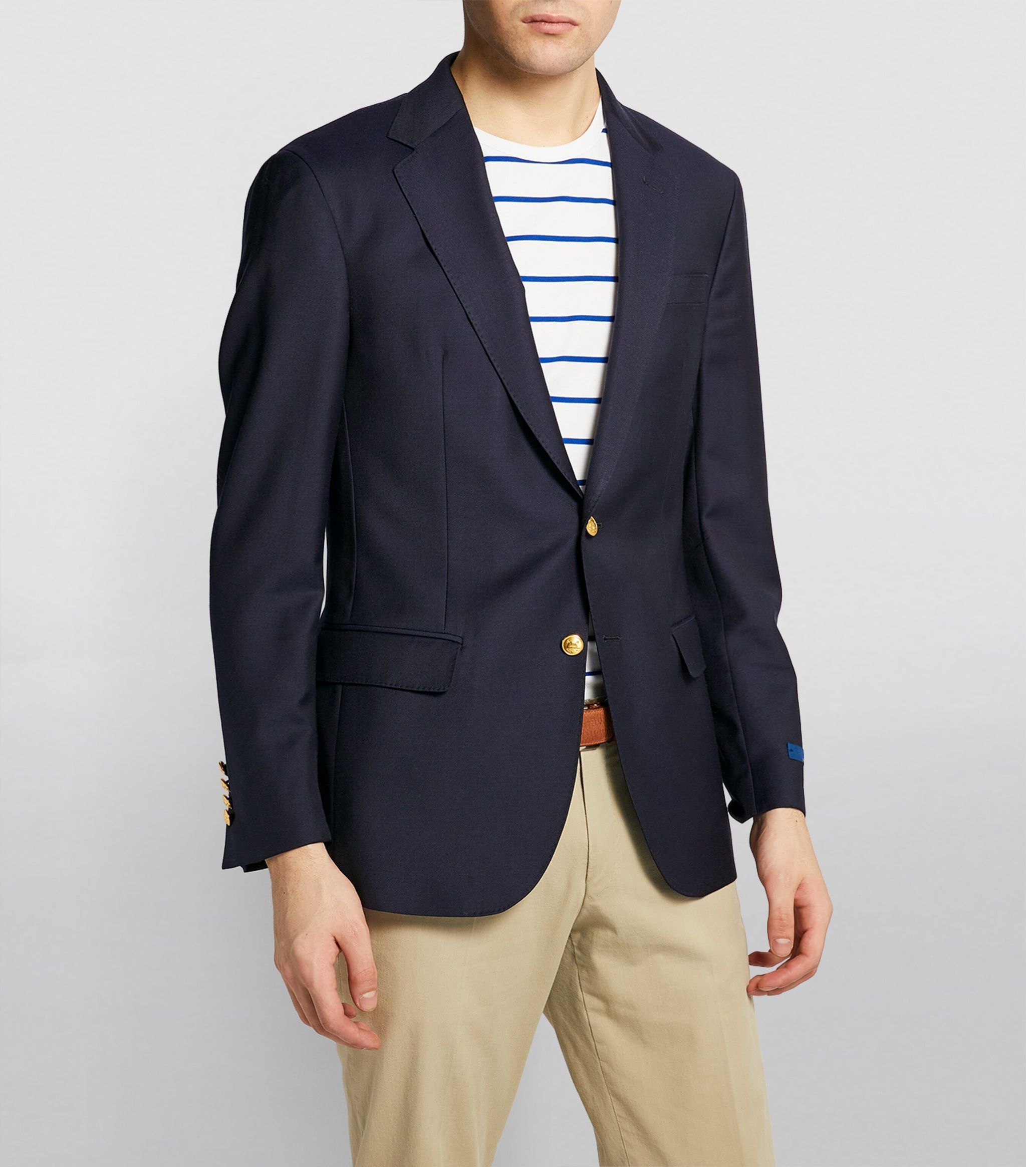 Polo Ralph Lauren Single-breasted Twill Blazer In Black