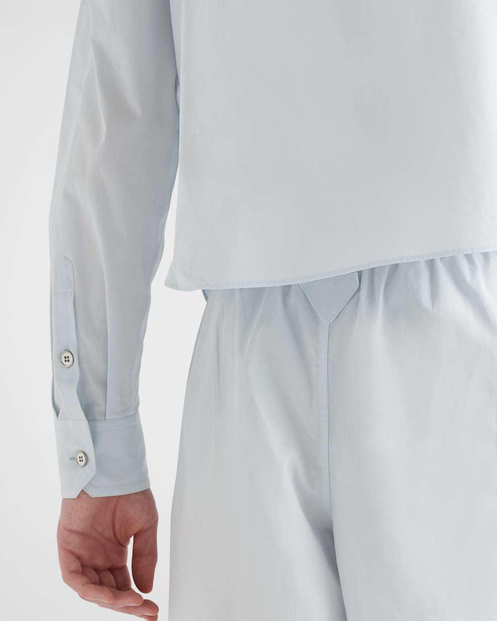 Prada Elasticated Waistband Shorts In Blue