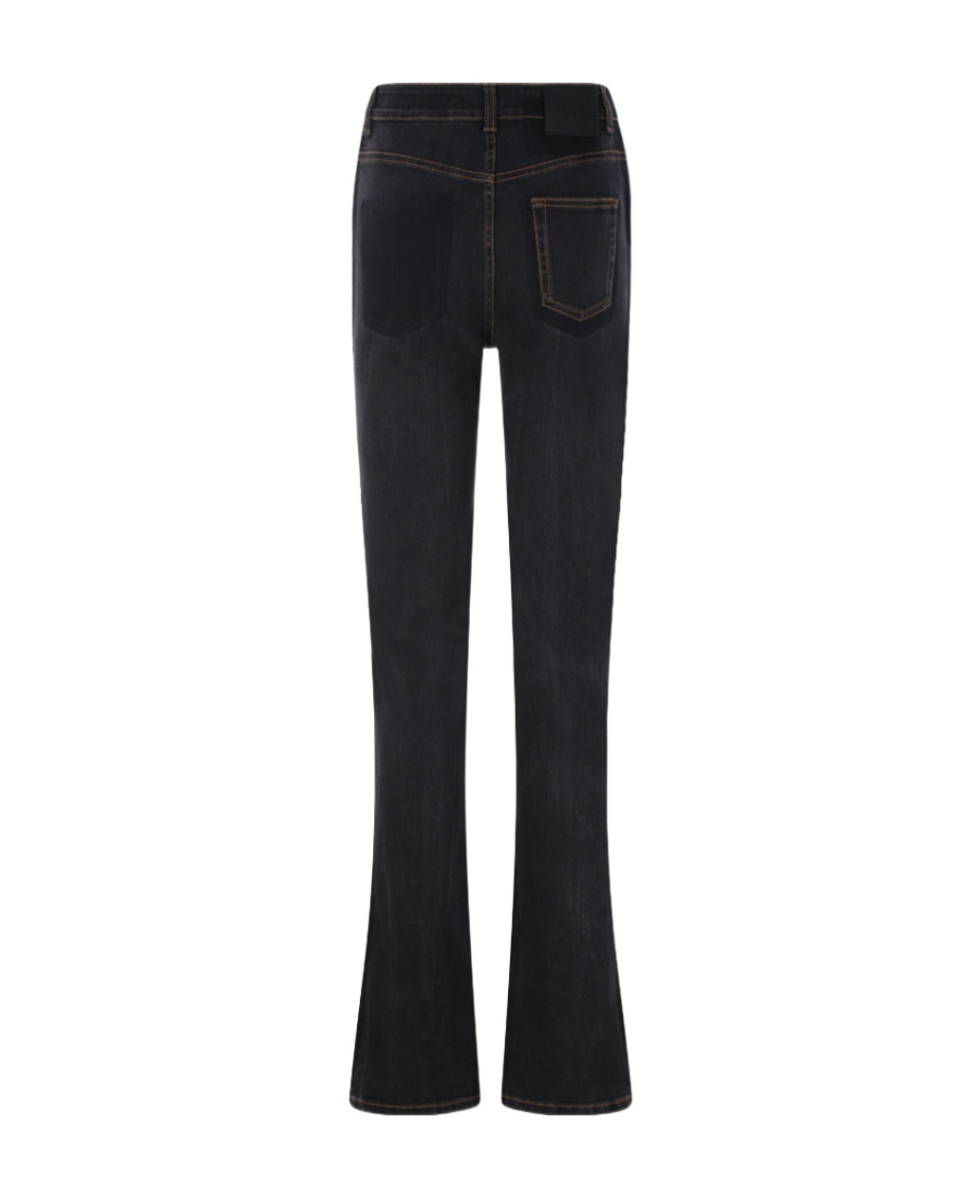 Alexander Mcqueen Logo-patch Bootcut Jeans In Blue
