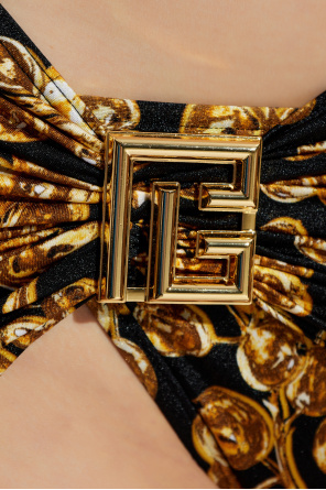 Shop Balmain Geometric-print Pareo In Multicolor