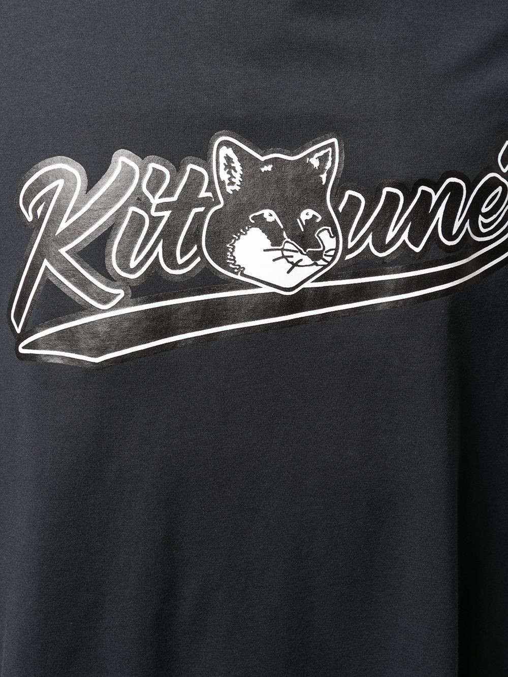 Maison Kitsuné Logo Print T-shirt In Black