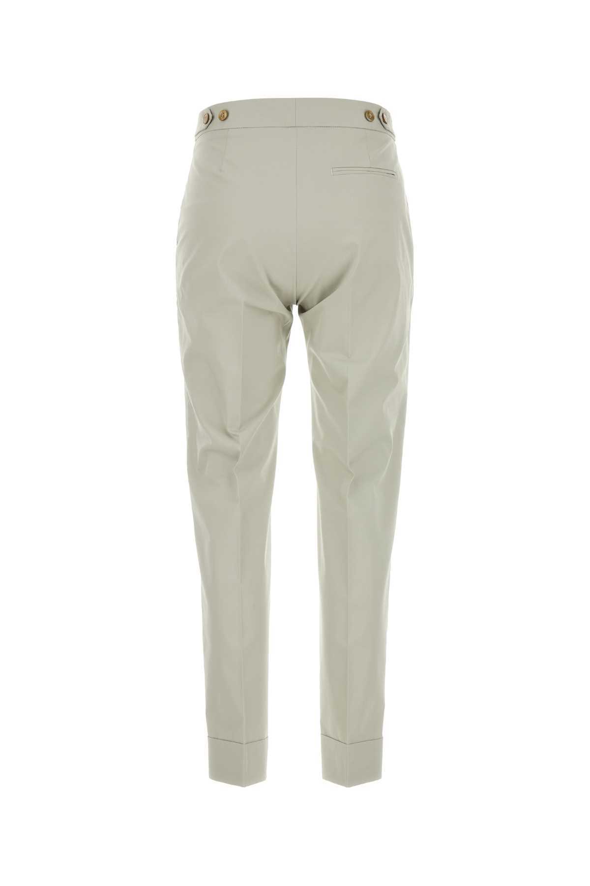 Pt Torino Grey Stretch Cotton Blend Pant In Gray