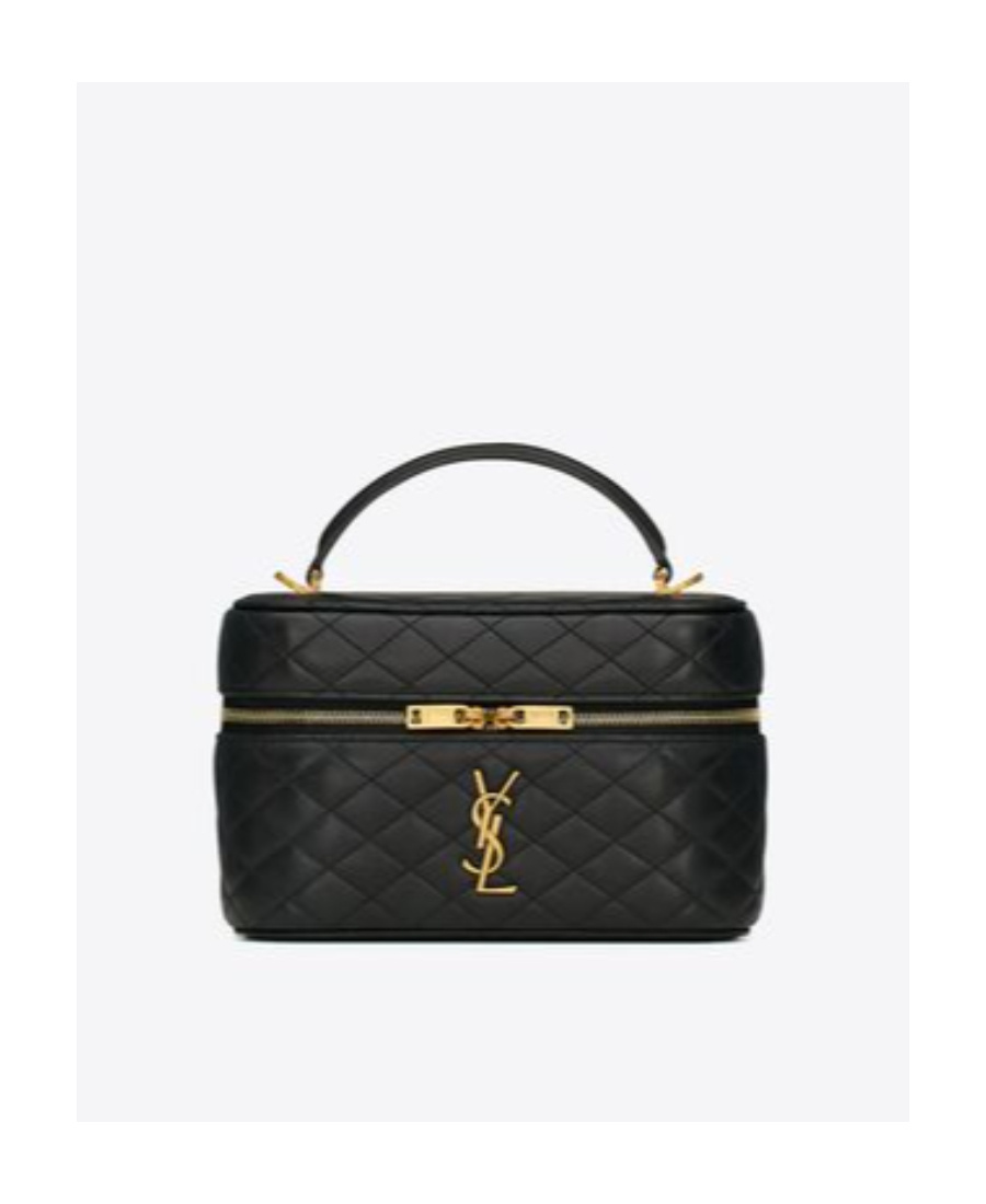 Saint Laurent Gaby Logo Shoulder Bag In Black
