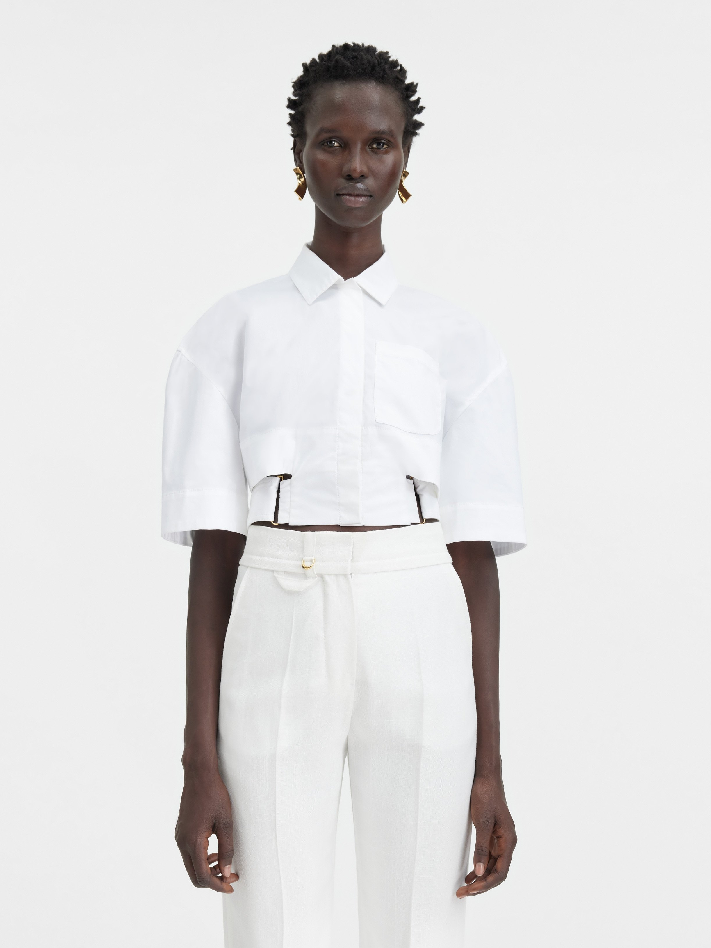 Jacquemus Long-sleeved Shirt In Nude
