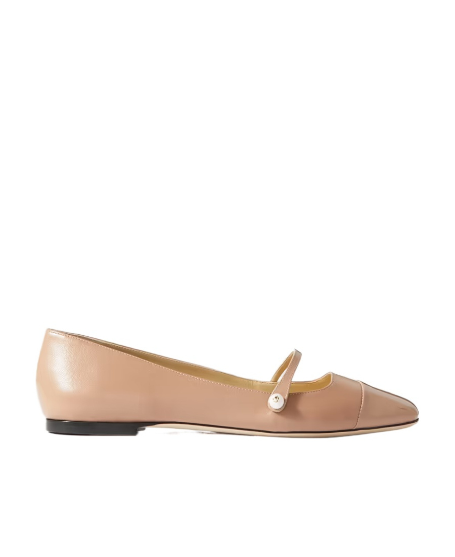 Jimmy Choo Pearl-detail Ballerina Shoes In Nude