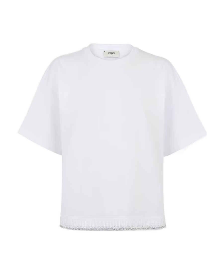 Fendi Round-neck T-shirt In White