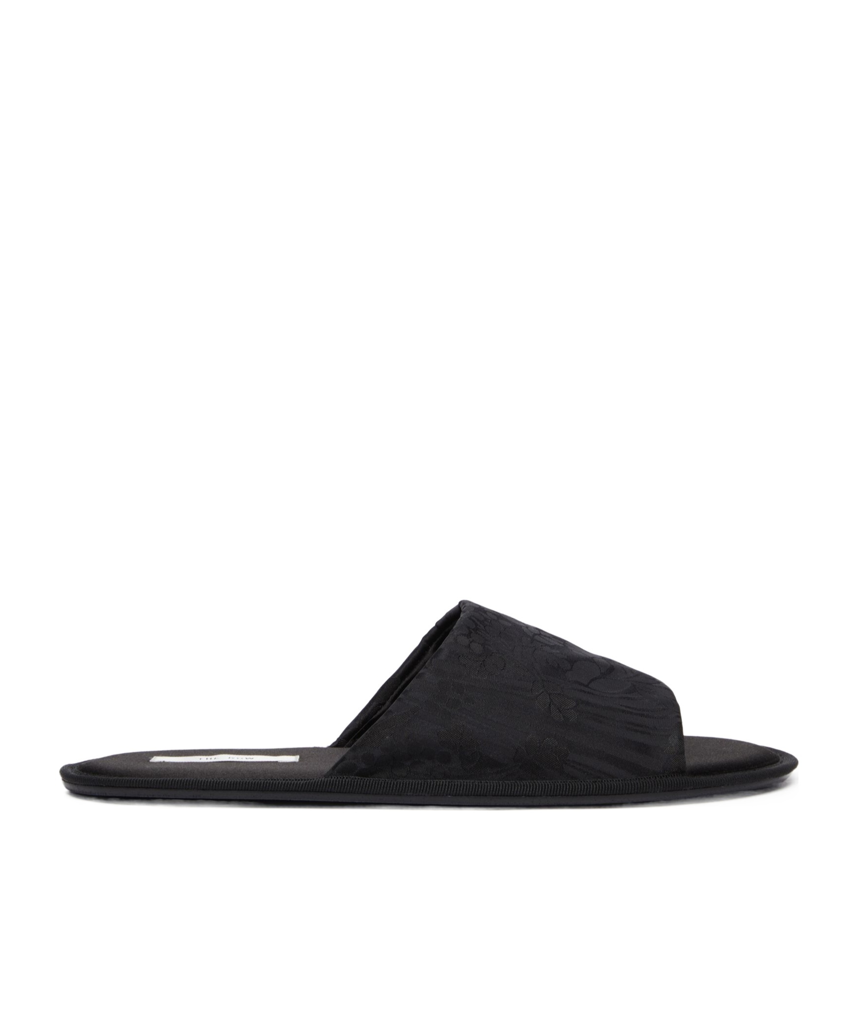 The Row Frances Slipper Open Toe Flats In Black