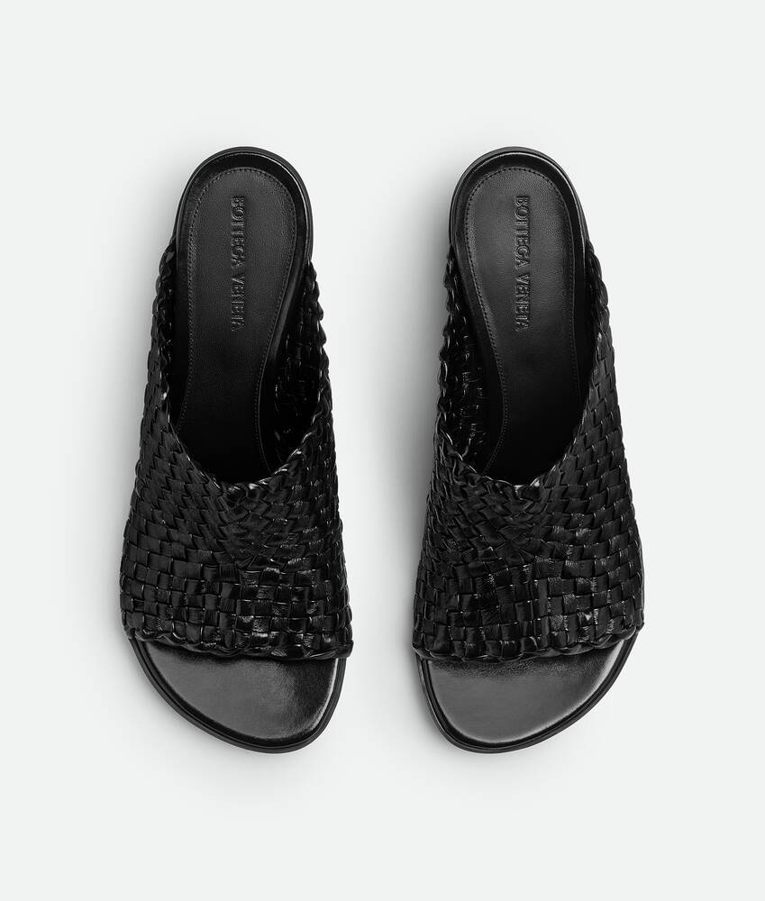 Bottega Veneta Atomic Block Heel Mules With Open Toe In Black