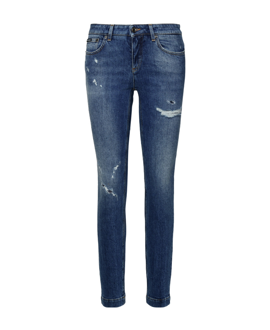 Dolce & Gabbana Low-rise Skinny-fit Jeans In Blue