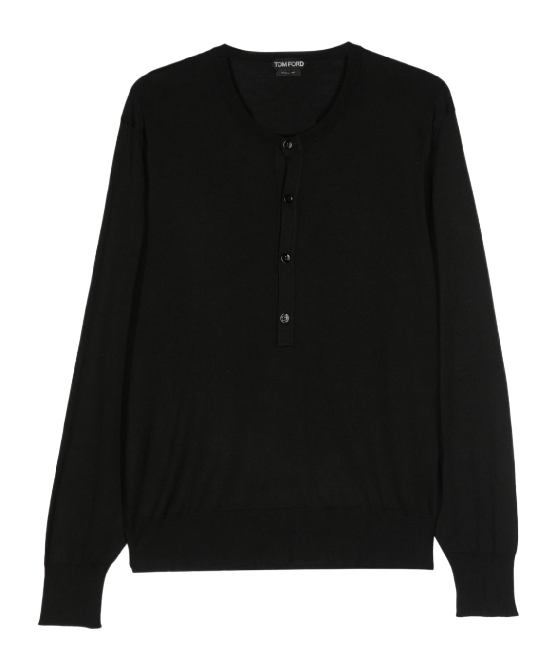 Tom Ford Fine-knit Silk T-shirt In Black