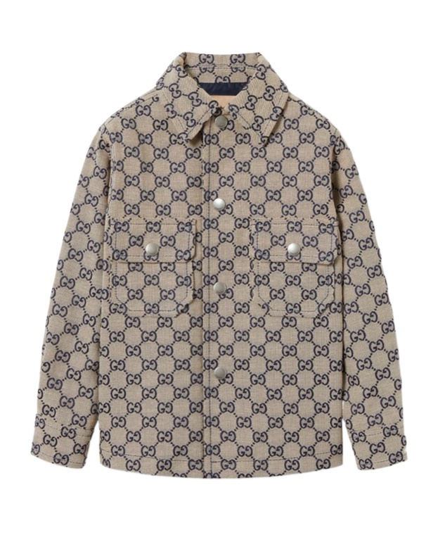 Gucci Gg Canvas Jacket In Gray