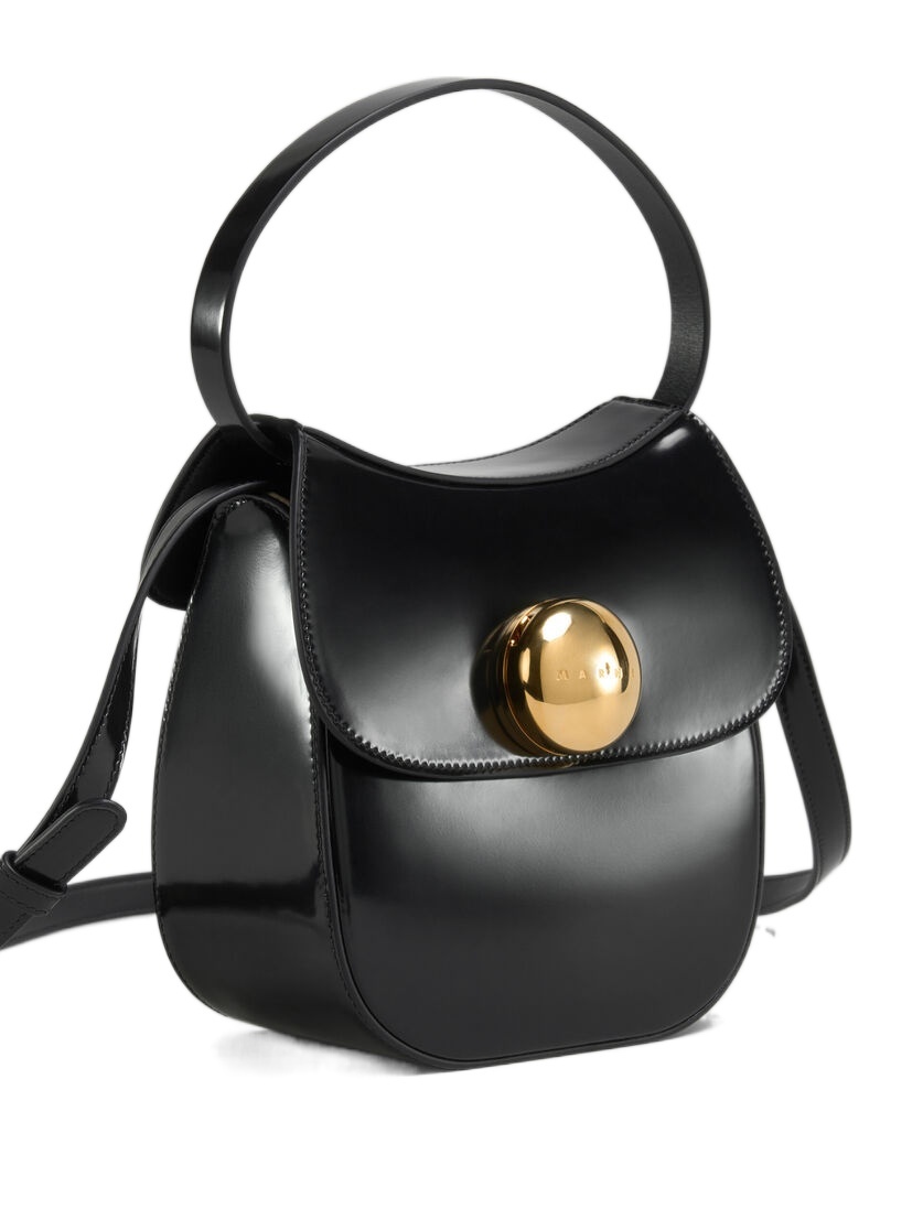 Marni Butterfly Calfskin Shoulder Bag In Black