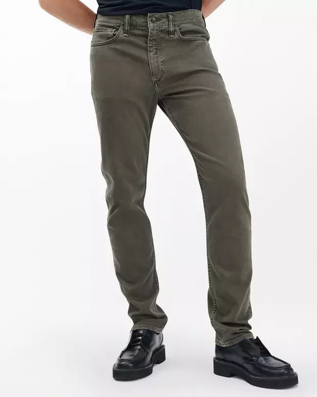 Rag & Bone Fit 3 Authentic Stretch Athletic Fit Jeans In Stnwl In Black