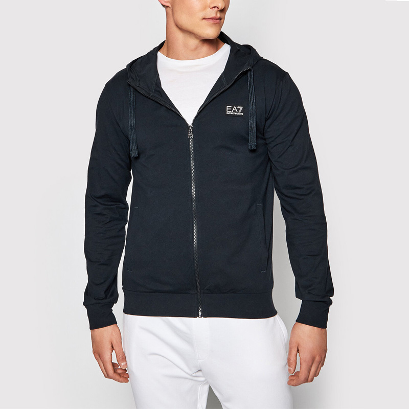 Ea7 Logo And Hat Casual Jacket In Black