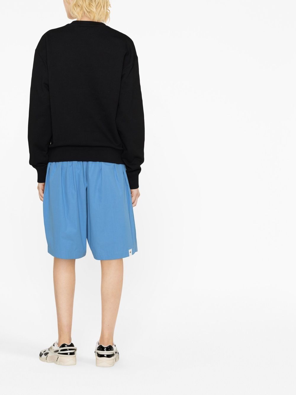 Jil Sander Logo-patch Cotton Sweatshirt In Black