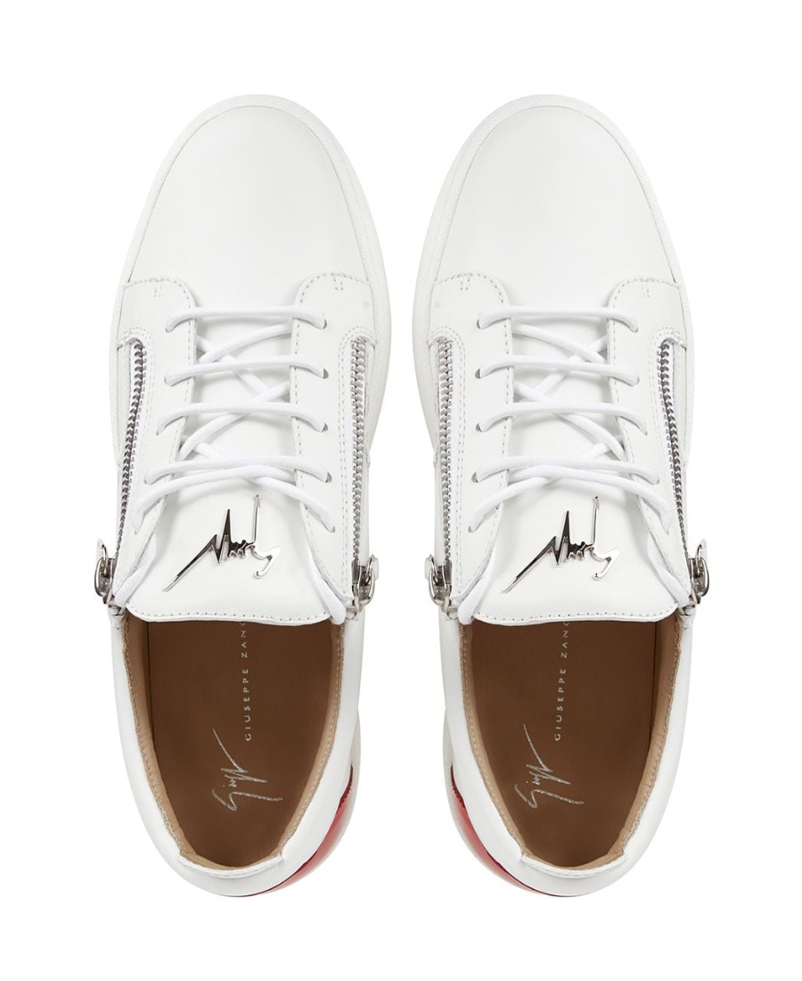 Giuseppe Zanotti Frankie Low-top Leather Sneakers In White