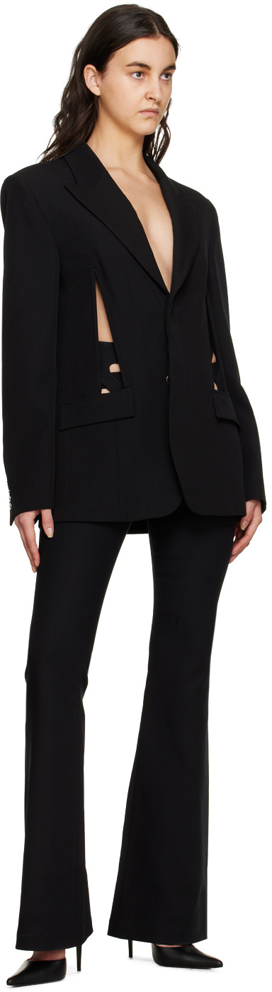 DION LEE INTERLOOP HIGH-WAISTED TROUSERS