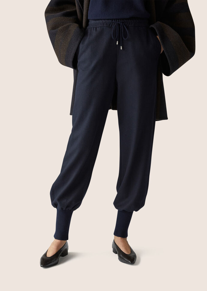 Loro Piana Rope Waist Cashmere Sweatpants In Black