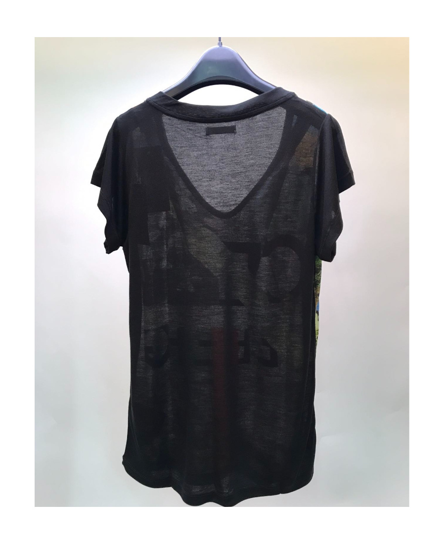 Iceberg V-collar Short-sleeved T-shirt In Black