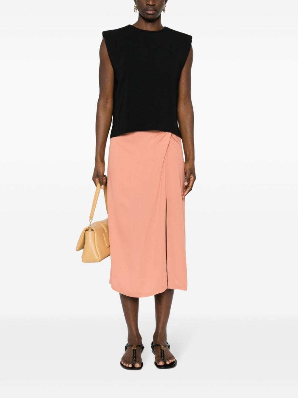 Shop Forte Forte Crepe Cropped Blouse In Black