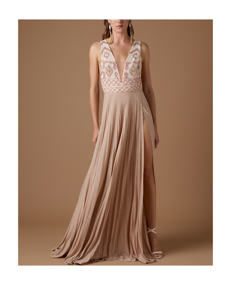 Elisabetta Franchi Dress Woman Color Blush Pink In Nude