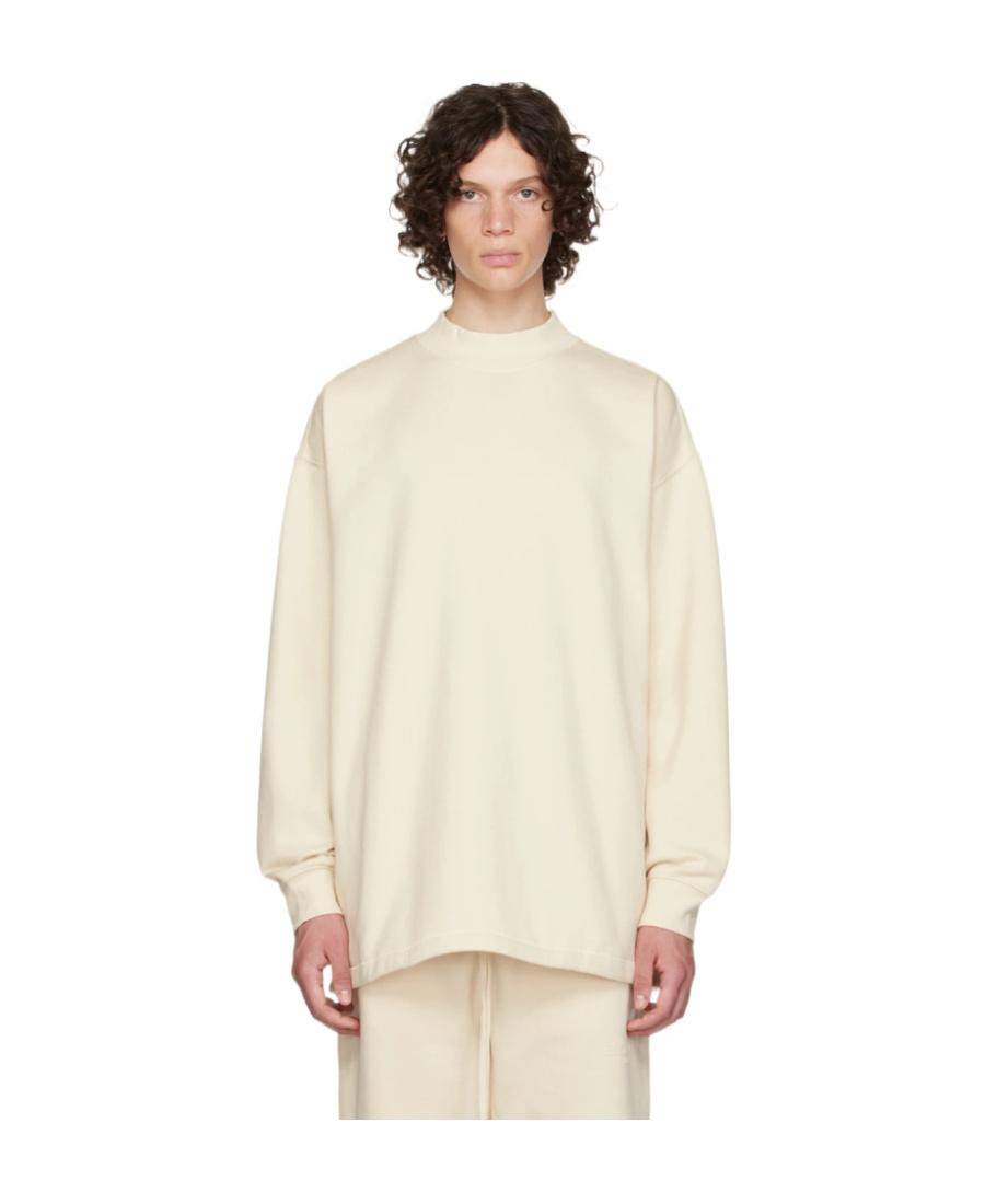 Essentials Logo-patch Cotton-blend Sweatshirt In White