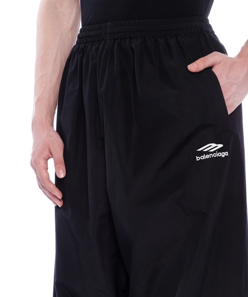 Balenciaga Elastic Waist Casual Pants In Black
