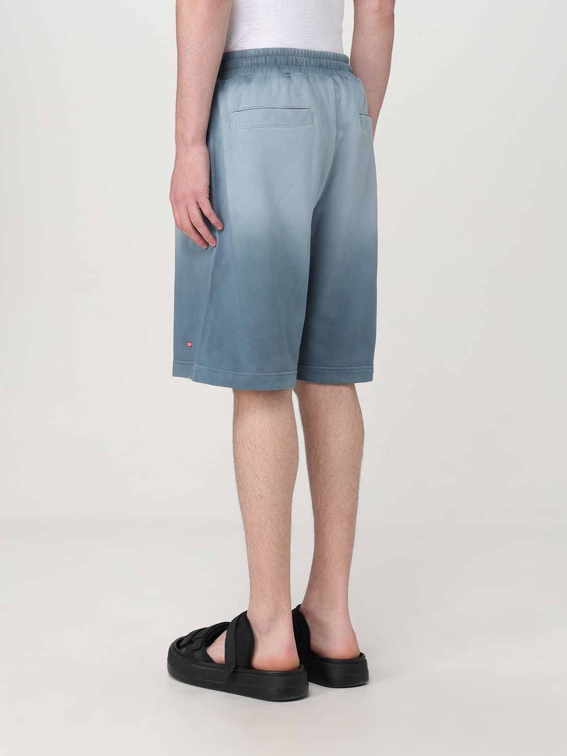 Diesel P-crowne-r1 Faded Sweat Shorts In Blue